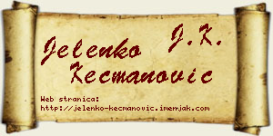 Jelenko Kecmanović vizit kartica